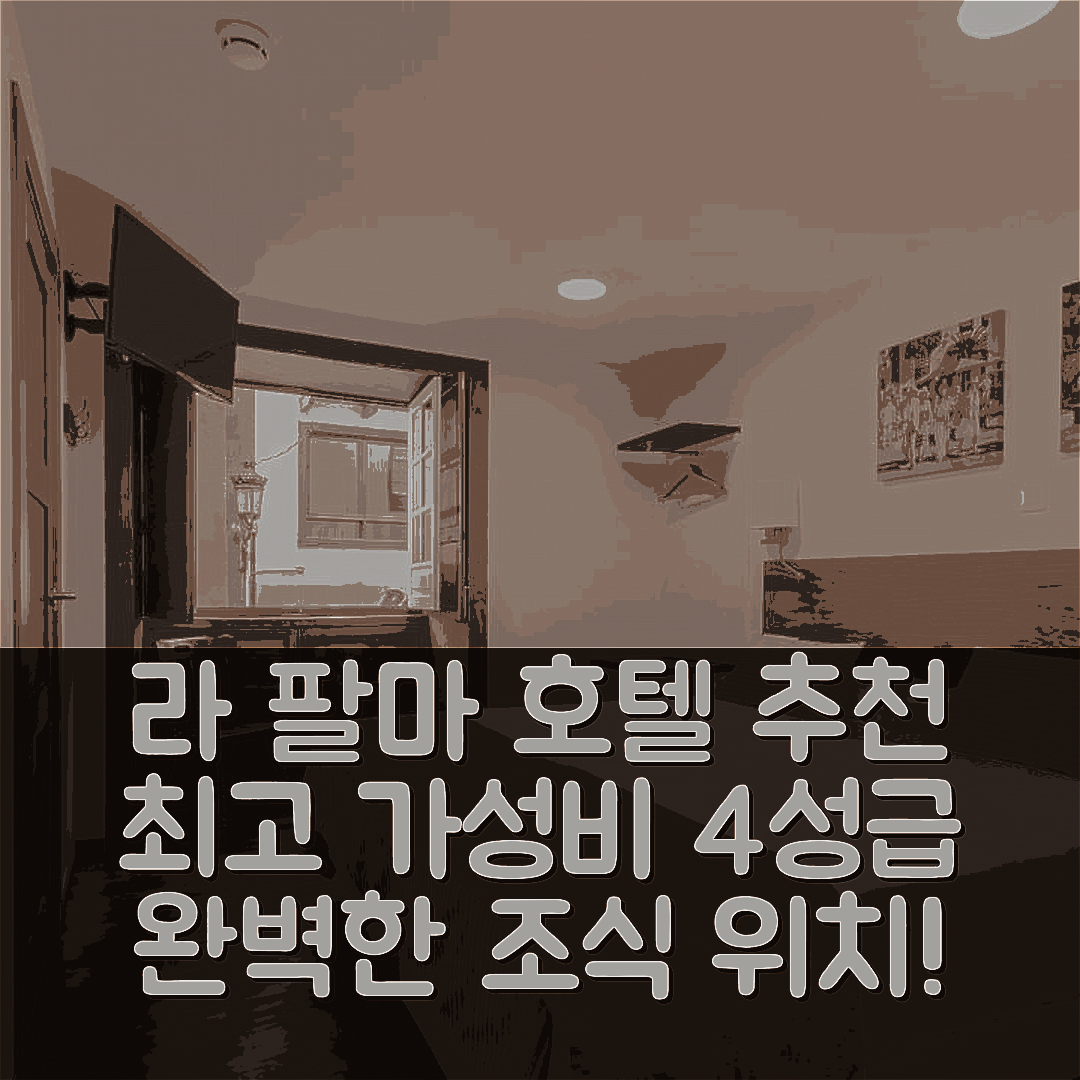 라 팔마 숙소 여행 호텔 추천 홀리데이 타임 칼레 리얼 | 가성비 4성급 조식과 위치가 완벽한 5가지 이유
