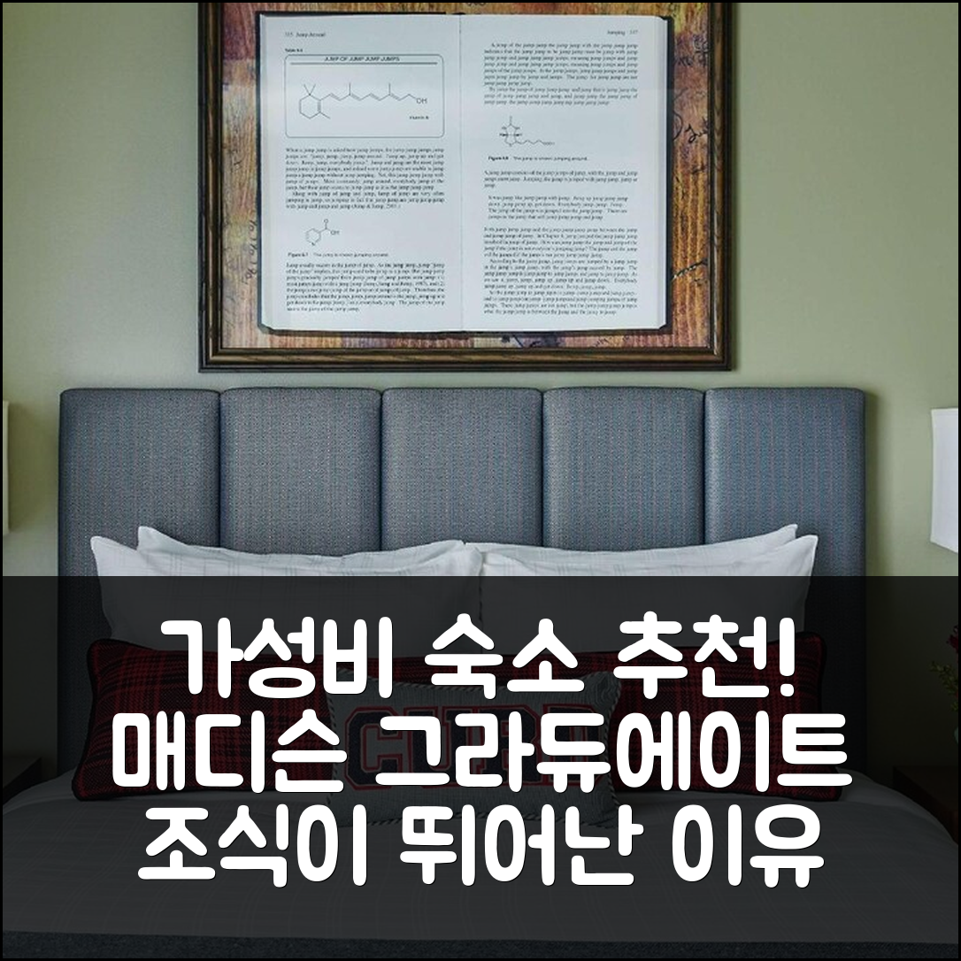 매디슨 숙소 여행 호텔 추천 그라듀에이트 바이 힐튼 매디슨 | 가성비와 조식이 뛰어난 5가지 이유