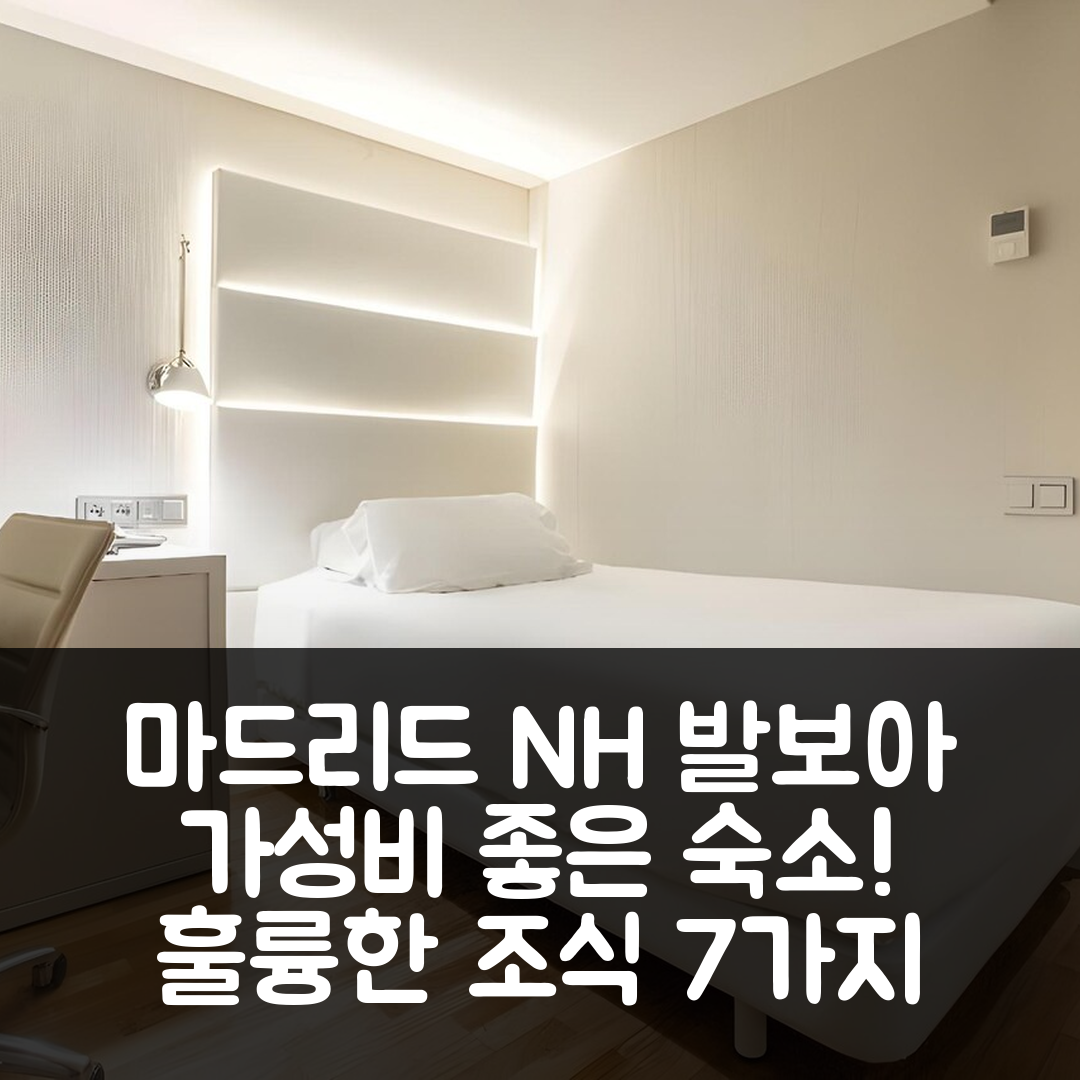 마드리드 숙소 여행 호텔 추천 NH 발보아 호텔 | 가성비 좋은 위치와 훌륭한 조식 7가지 이유