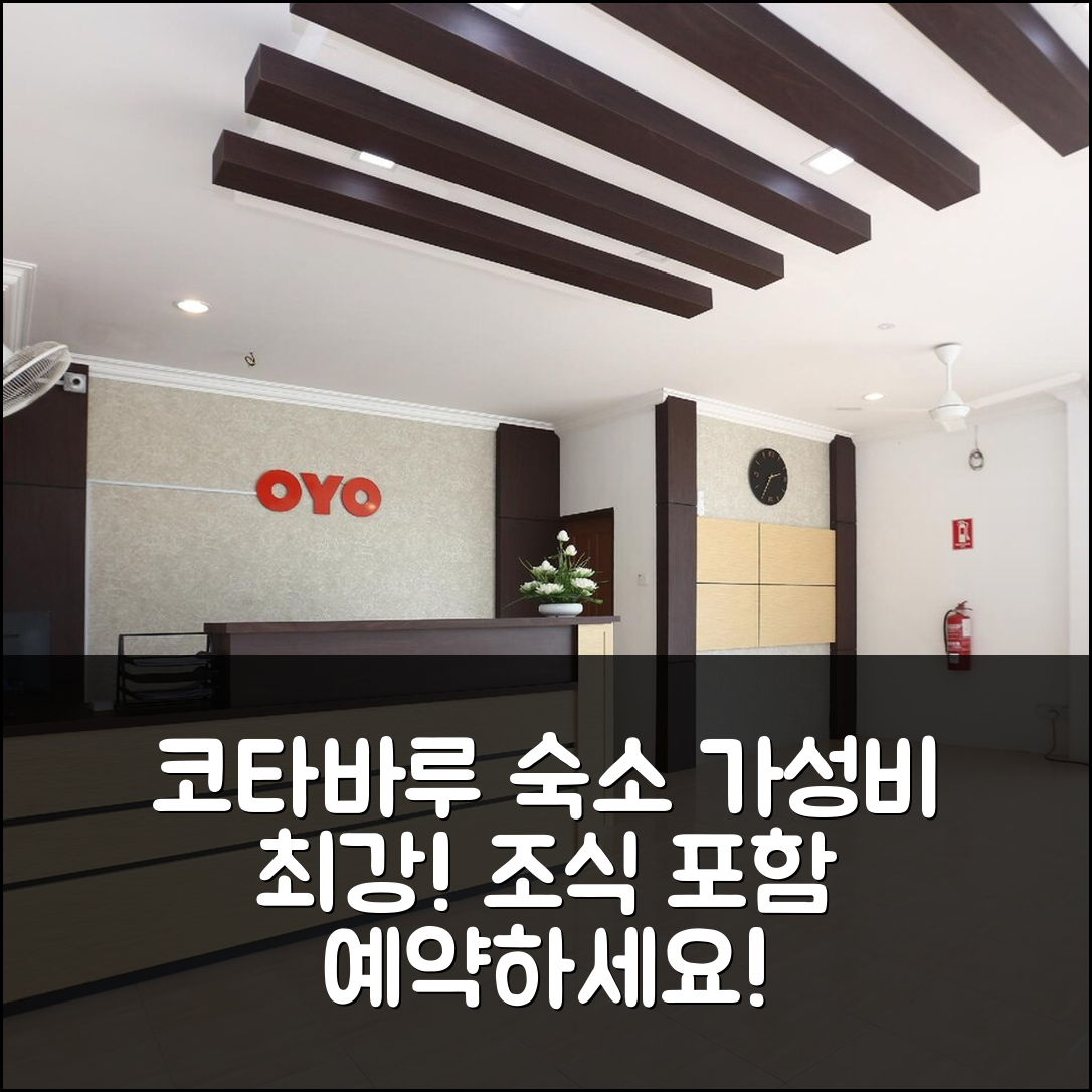 코타바루 숙소 여행 호텔 추천 오요 89888 DZ 레지던스 게스트하우스 | 가성비 뛰어난 위치와 조식 정보 5가지