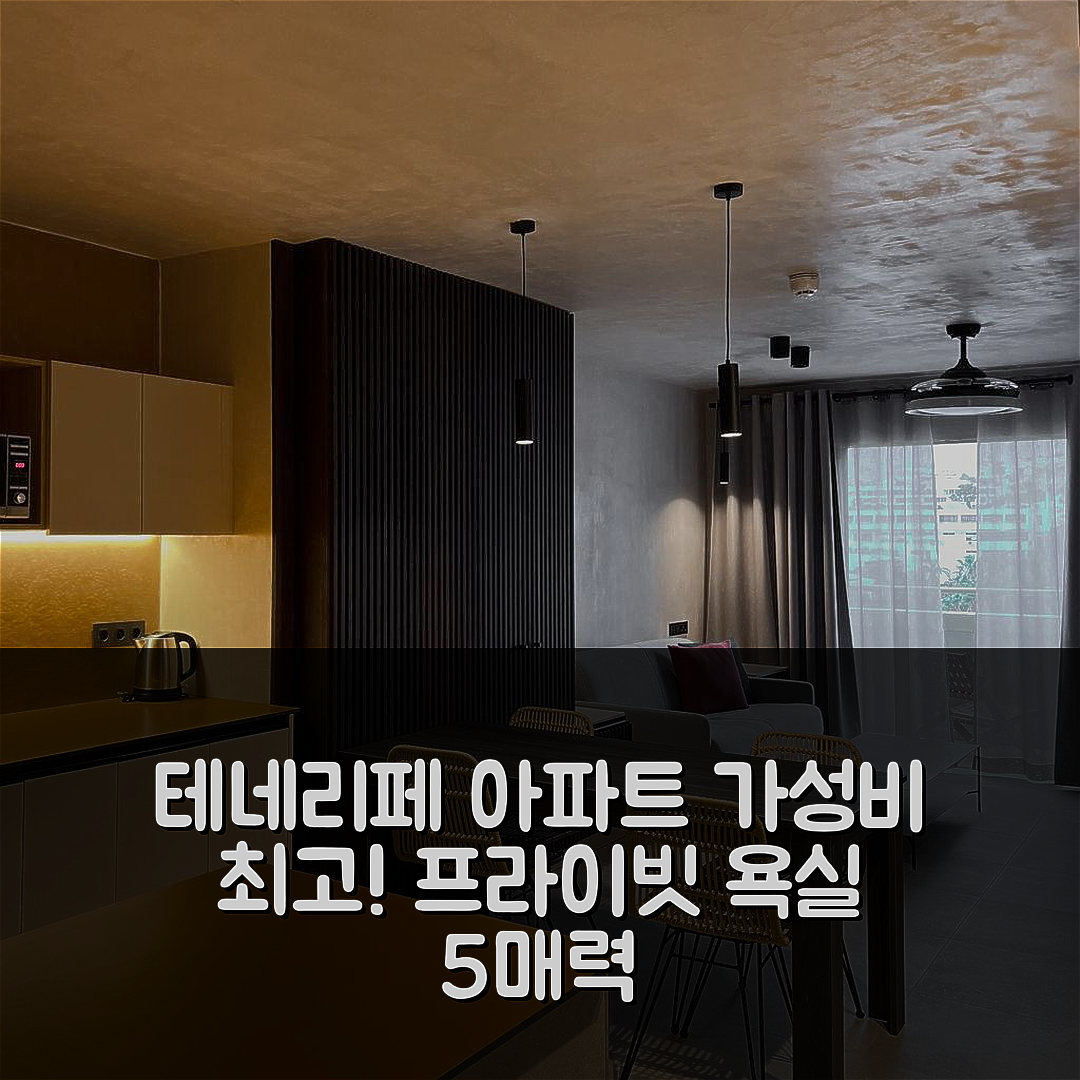 테네리페 숙소 여행 호텔 추천 아로나의 아파트먼트 | 가성비와 프라이빗 욕실로 즐기는 5가지 매력